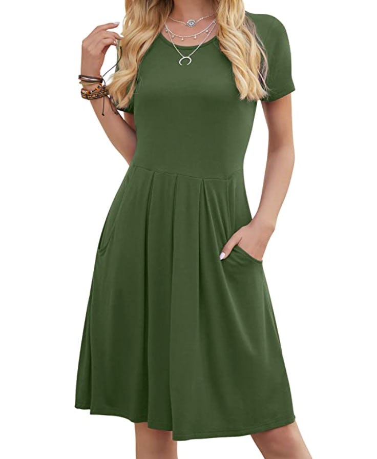 DouBCQ Flowy Pleated Loose Dress