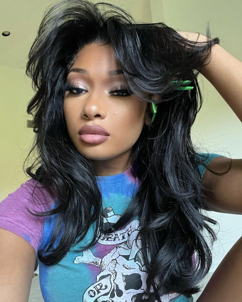 Megan Thee Stallion layers selfie