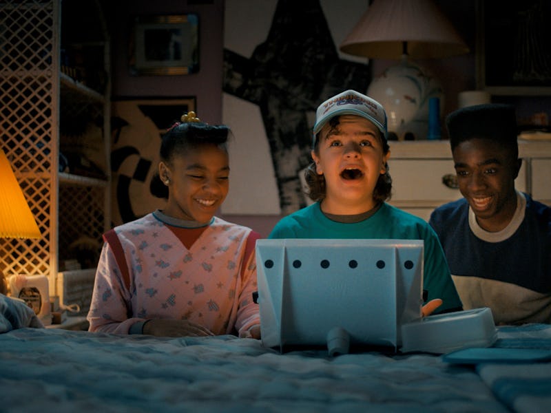 Erica Sinclair, Dustin Henderson, and Lucas Sinclair in Stranger Things 4 volume 2