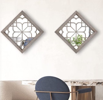 Wocred Rustic Farmhouse Mirrors (2-Pack)