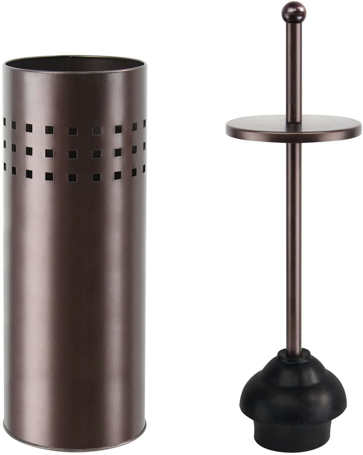 Blue Donuts Toilet Plunger with Holder