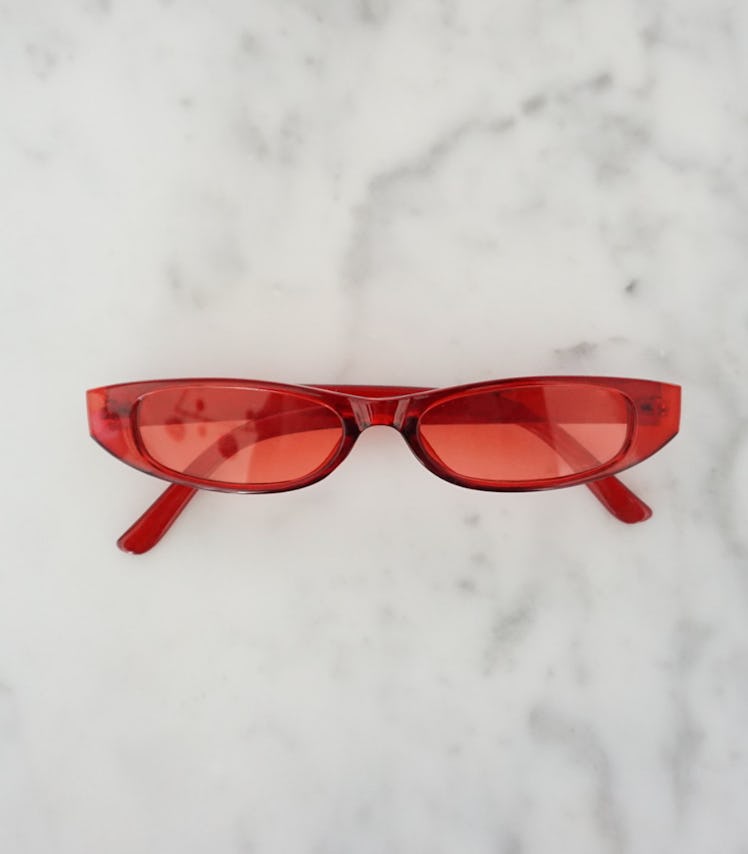 Lefév red sunglasses