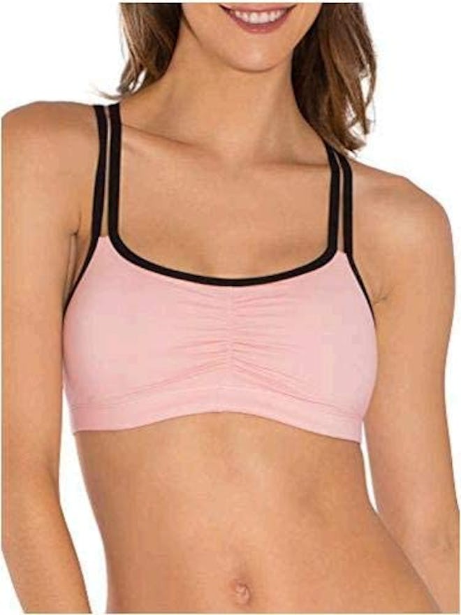 Fruit of the Loom Cotton Pullover Sports Bra (3-Pack)