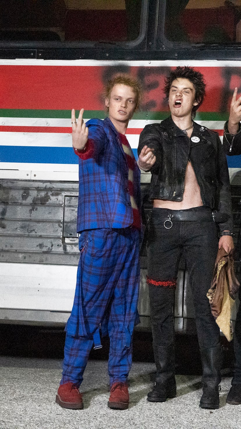 Anson Boon as John Lyndon, Louis Partridge as Sid Vicious, Toby Wallace as Steve Jones, Jacob Slater...