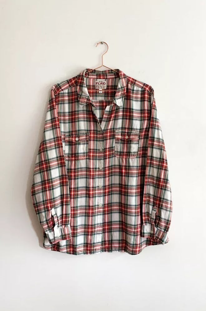 UO MRKT Vintage Plaid Tartan Flannel