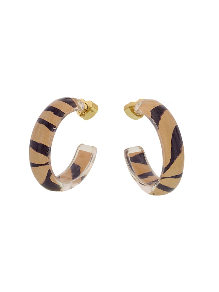 Alison Lou Animal Print Hoops