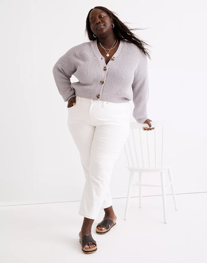 The Plus Curvy Perfect Vintage Jean in Tile White