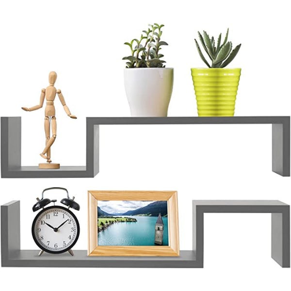 Greenco S Shaped Shelves (2-Pack)
