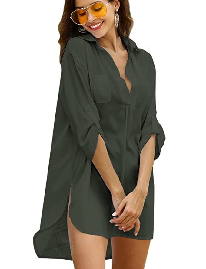 Ekouaer Lightweight Collared Dress