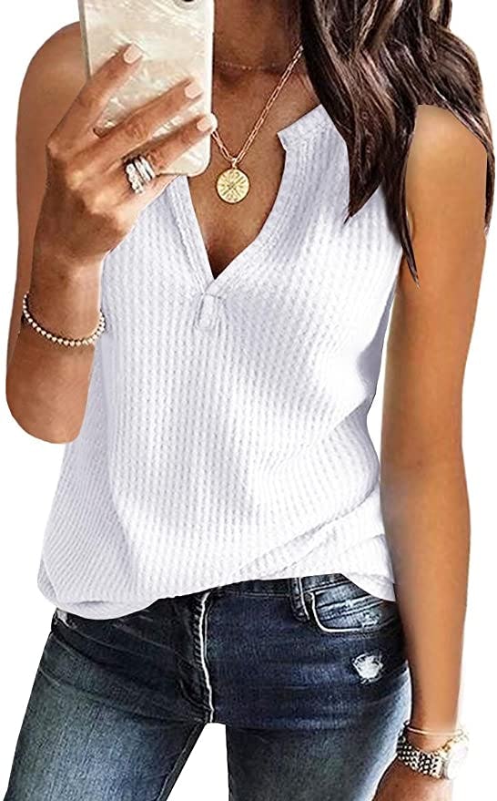 Dellytop Waffle Knit Tank Top