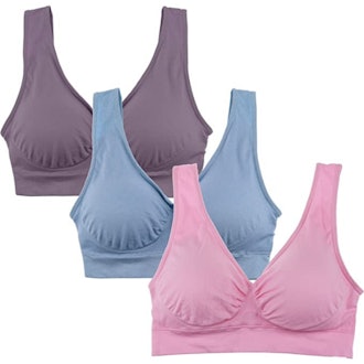 Cabales Seamless Sports Bra with Removable Pads (3-Pack)