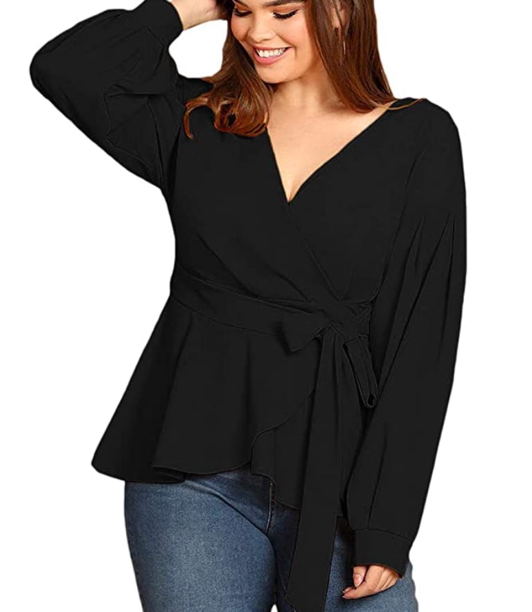 Romwe Floral Print Blouse