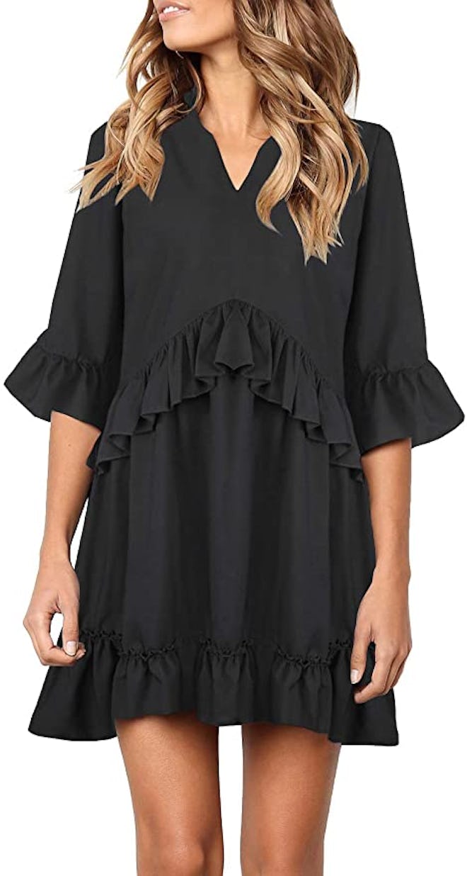 MITILLY V-Neck Ruffle Dress