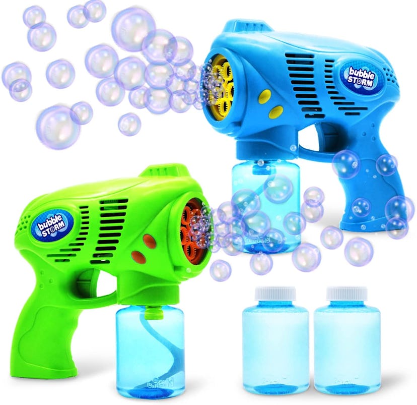 JOYIN Bubble Guns With 2 Solution Refills (2-Pack)