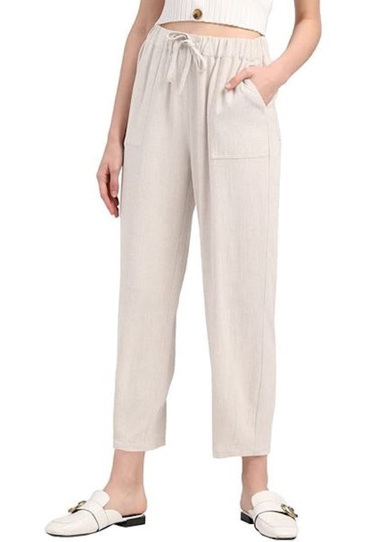 best linen pants for petites cropped pants