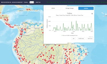 The Reservoir Assessment Tool allows communities to track river flow changes caused by nearby dams a...