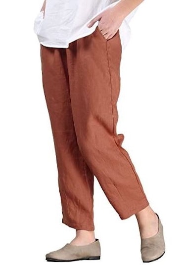 best linen pants for petites tapered ankle pants