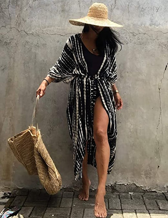 Bsubseach Tie-Dye Open-Front Cover-Up