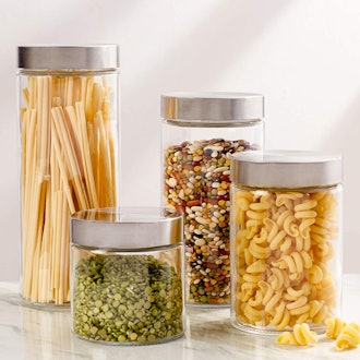 Estilo Glass Canisters And Spice Jar Set (8-Pieces)