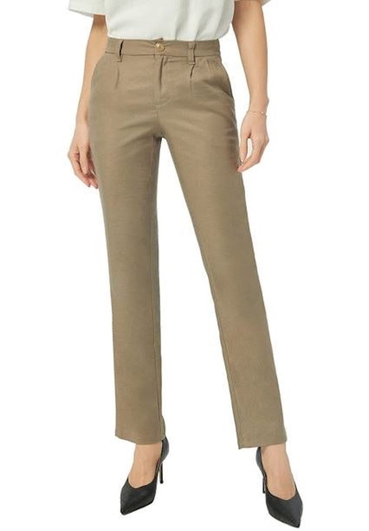 best linen pants for petites straight leg pants