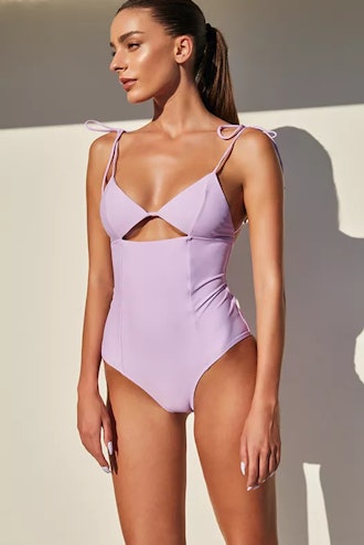 minimalist swimwear: Shani Shemer Melissa One Piece - Purple
