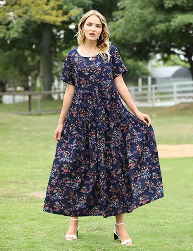 YESNO Short Sleeve Maxi Dress