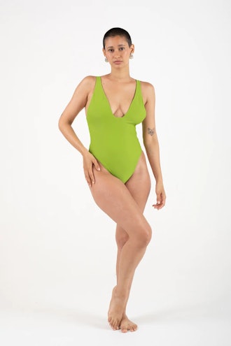 minimalist swimwear: Galamaar Roe Maillot in Erba