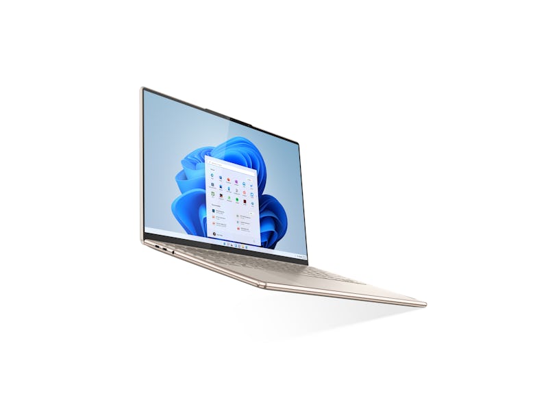 Lenovo’s  carbon-neutral Slim 9i laptop has a sleek glass top