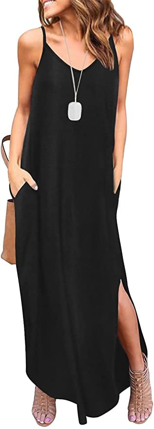 HUSKARY V-Neck Sleeveless Dress