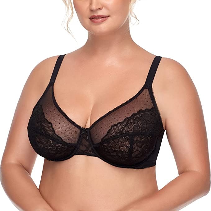 HSIA Lace Mesh Unpadded Underwire Bra