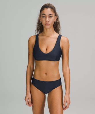 minimalist swimwear: lululemon Waterside Chevron V-Neck Swim Top
