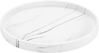 Luxspire Round Marble Tray