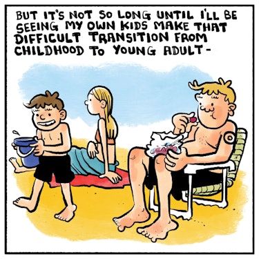 Family at the beach:  But it’s not so long until I’ll be seeing my own kids make that difficult tran...