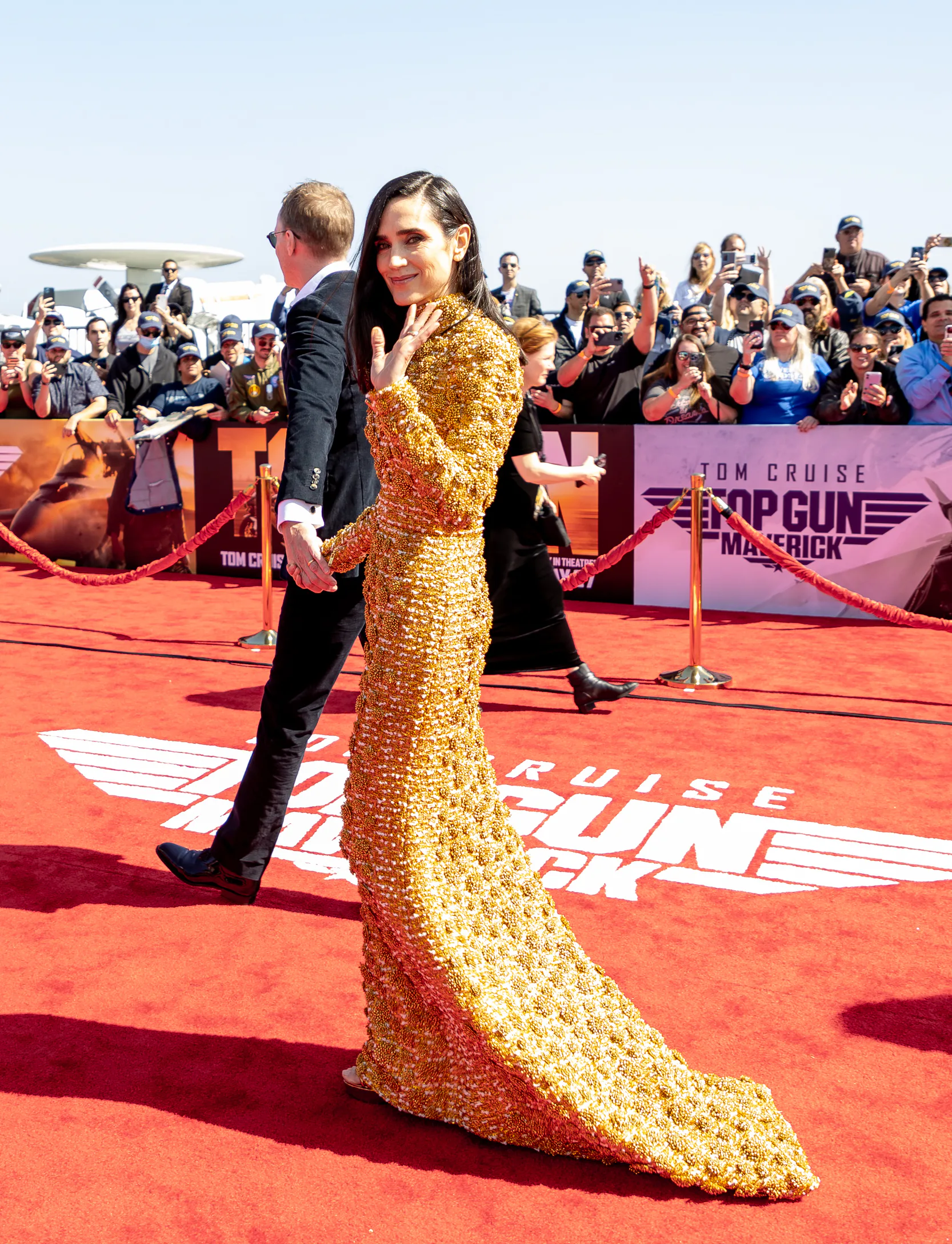 Jennifer Connelly Glittered in Louis Vuitton at the 'Top Gun: Maverick' Premiere