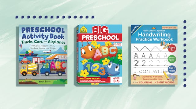 Three preschool workbooks