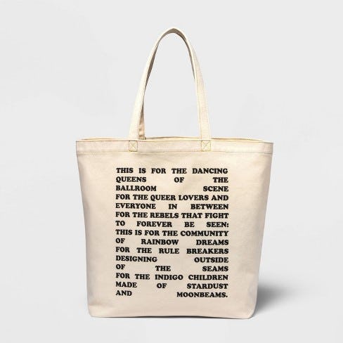 Pride Blu Poem Tote Bag