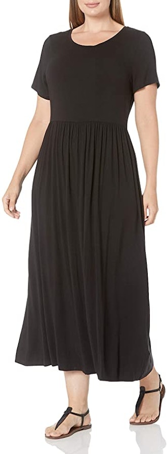 Amazon Essentials Short-Sleeve Waisted Maxi Dress