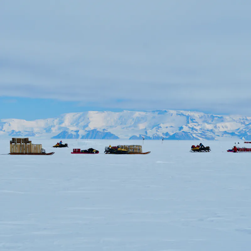 Moving camp from the Whillans Grounding Zone to Whillans Subglacial Lake.