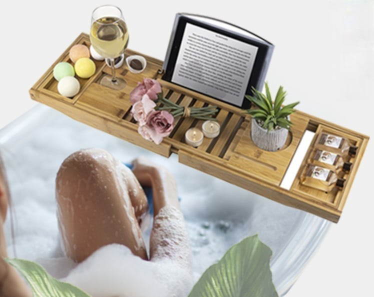 LOVERY Bamboo Bathtub Caddy