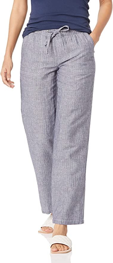 Amazon Essentials Linen Blend Wide Leg Pant