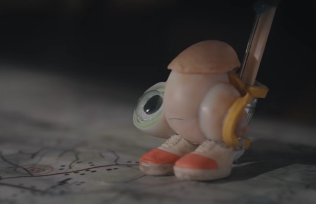 Marcel the Shell with Shoes On in the film of the same name.