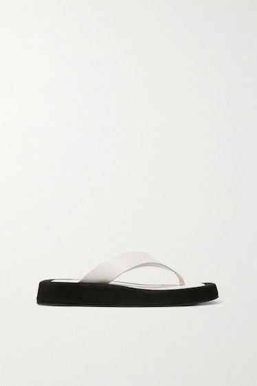 The Row Ginza Two-Tone Platform Flip Flops