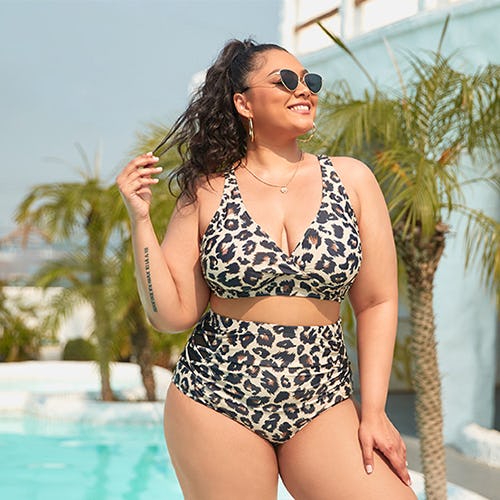 Yonique High-Waisted Halter Bikini