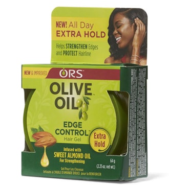 Organic Root Stimulator Olive Oil Edge Control for slicked-back braided ponytail