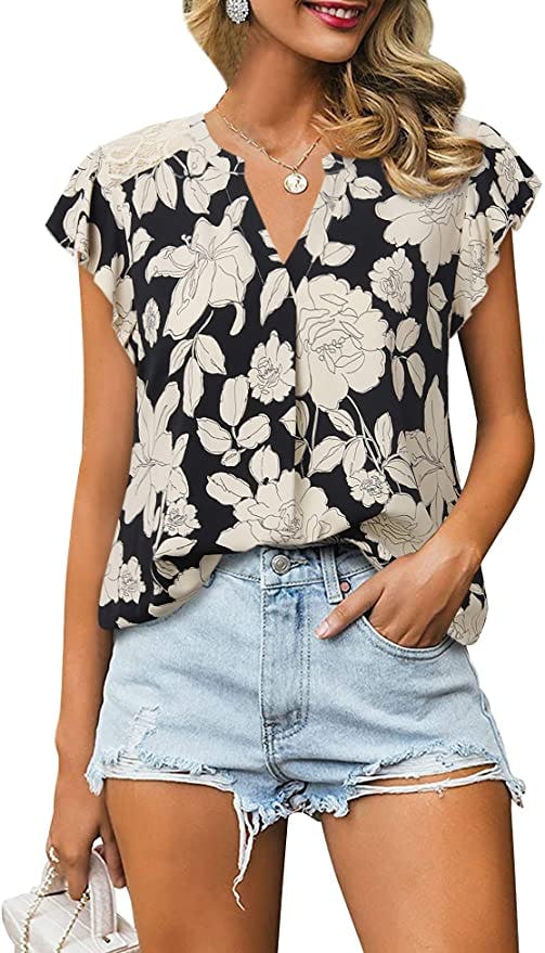 Gaharu V Neck Chiffon Blouse