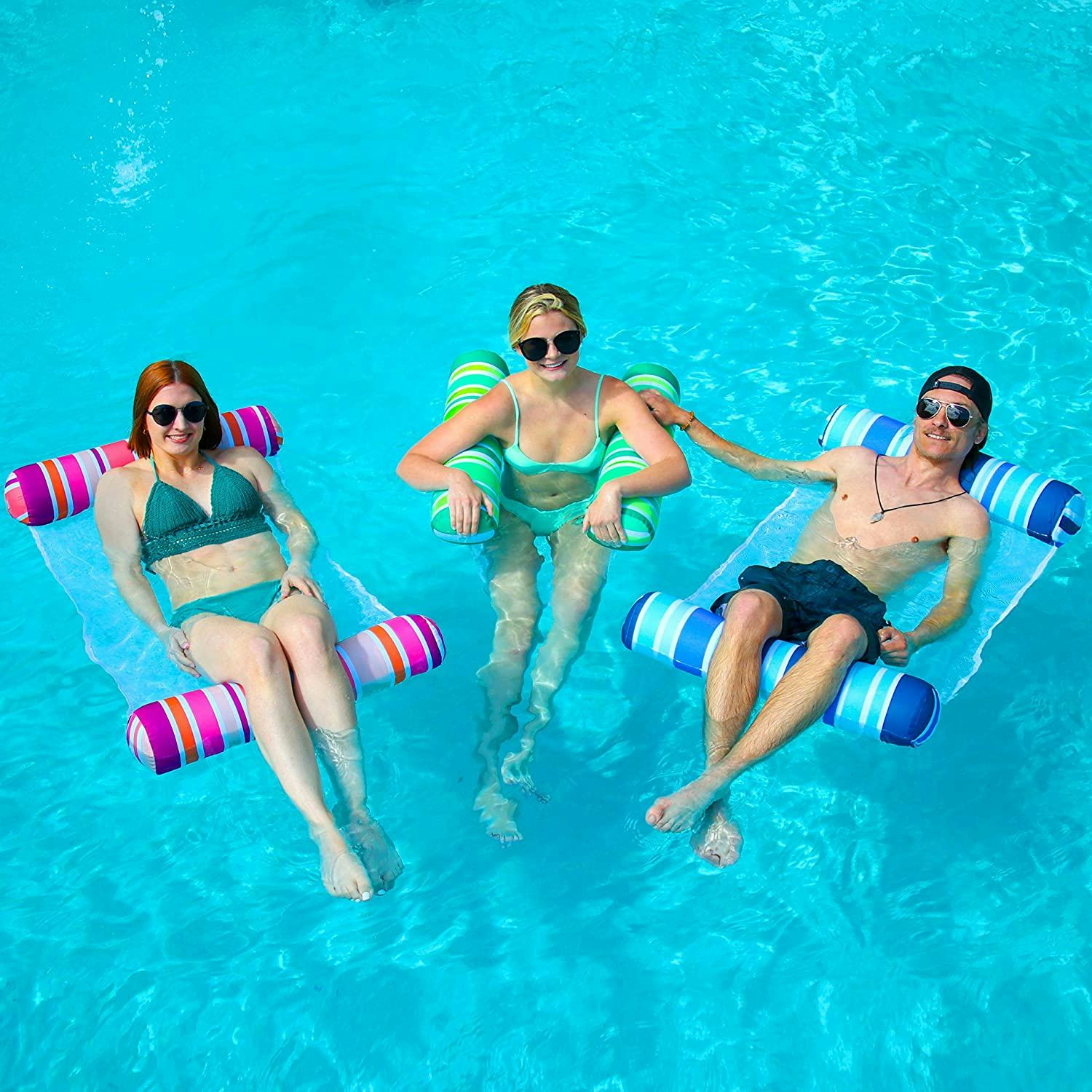 Sloosh Inflatable Pool Float Hammock (3-Pack)