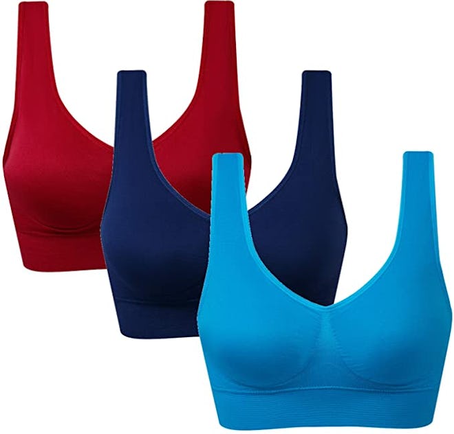 Vermilion Bird Seamless Comfortable Sports Bra (3-Pack)