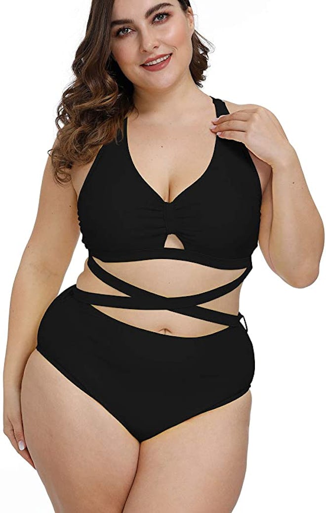 Kisscynest Criss Cross 2 Piece Swimsuit
