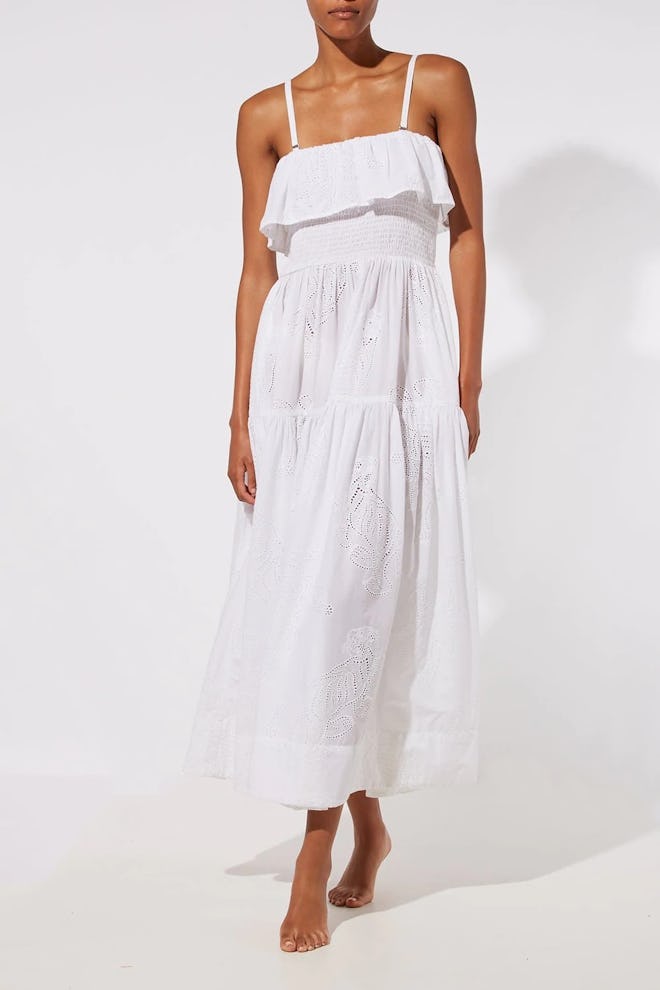 Kaia Dress in Eyelet Tiger