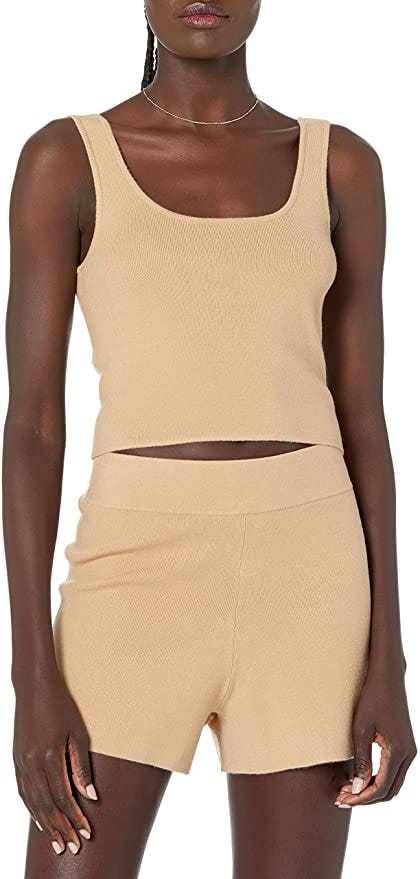 The Drop Cropped Scoop Neck Tank